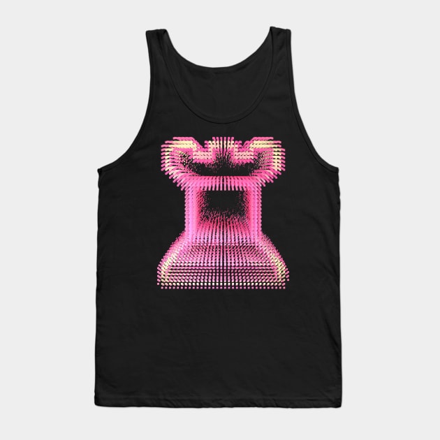 Pointillist Rook: Girl-Friendly Chess Art Tank Top by donovanh